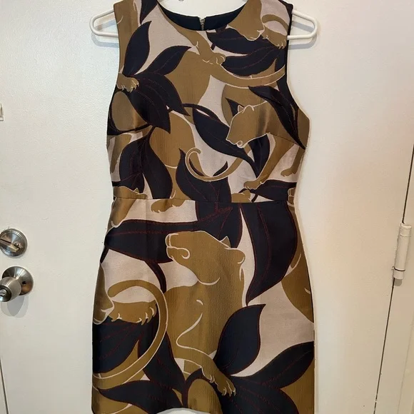 Ann Taylor Jungle Cat Animal Print Dress - Picture 4 of 9